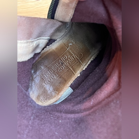 Timberland - Heeled Dark Brown Leather Boots Mid-Calf Height - Size 8 - Picture 13 of 16